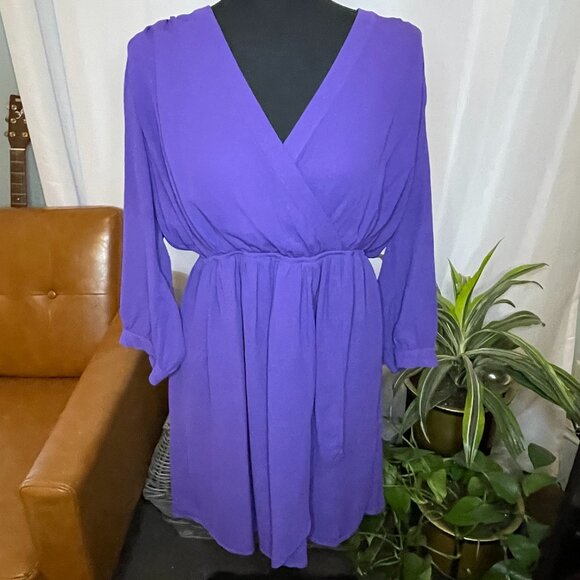 Long Sleeve Purple Dress - Picture 1 of 3